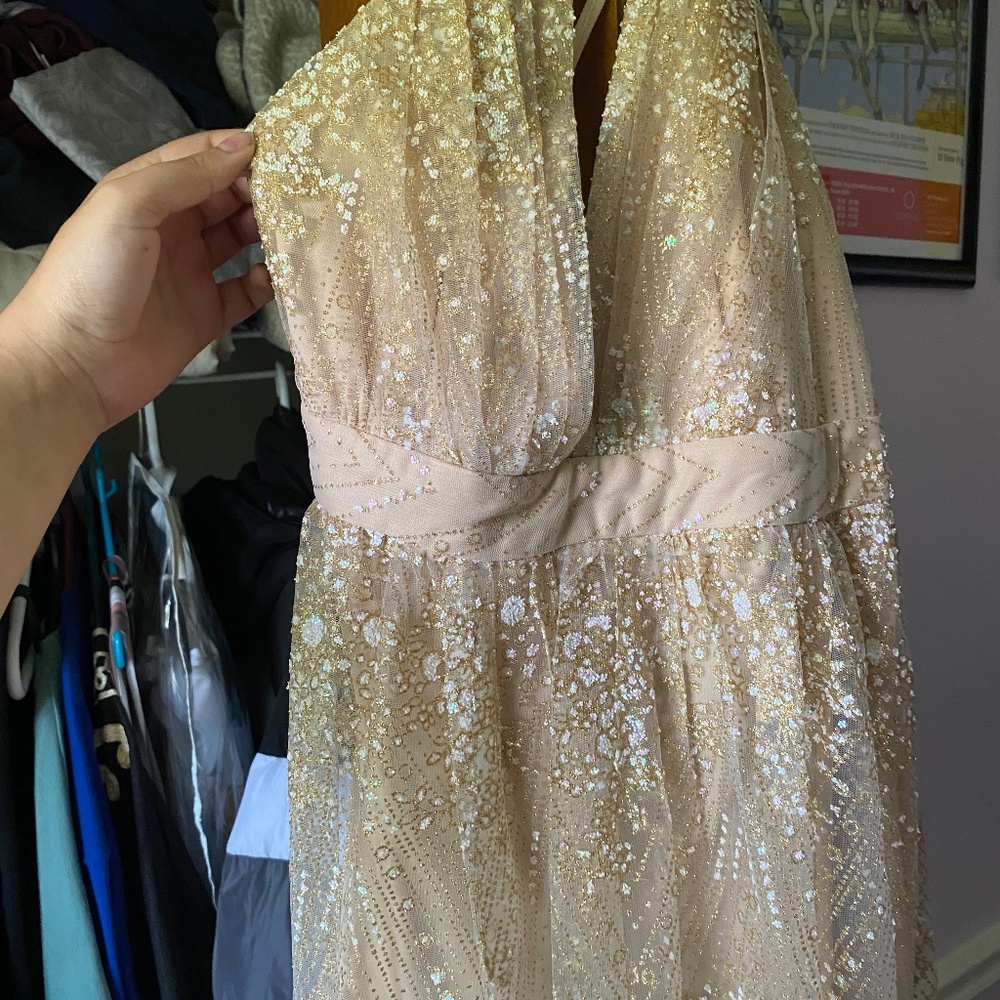 Windsor Special Occasion Dress Gold And Glitter